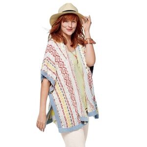 CAbi Siesta Poncho Sz XS SM Fringe